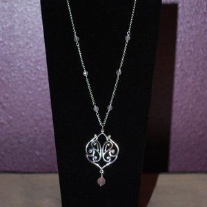 Sterling Silver and Rose Quartz Necklace